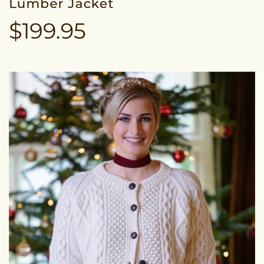 Perfect for Mother’s Day!!! Irish Handmade Sweater 100% Merino Wool